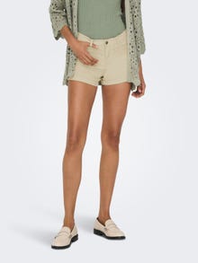 ONLY mid waist shorts -Sandshell - 15291275