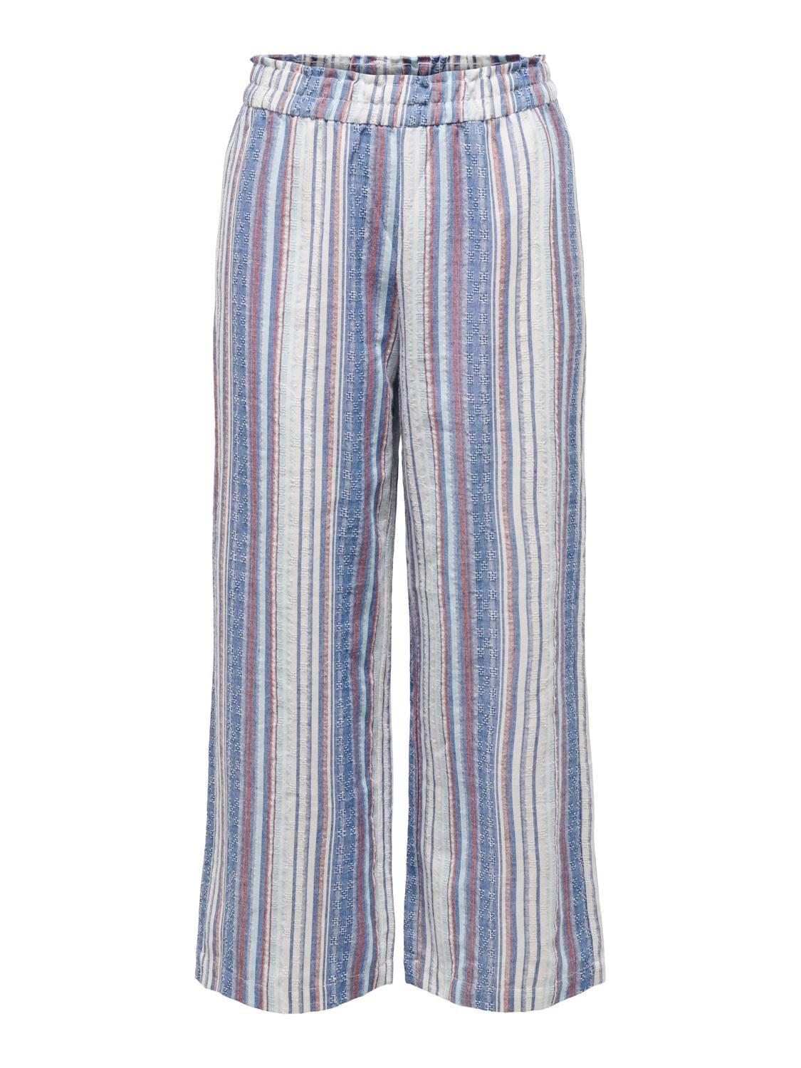 ONLY Cropped Fit Mid waist Trousers -Dazzling Blue - 15291314