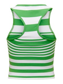 ONLY O-neck top with stripe detail -Vibrant Green - 15291366