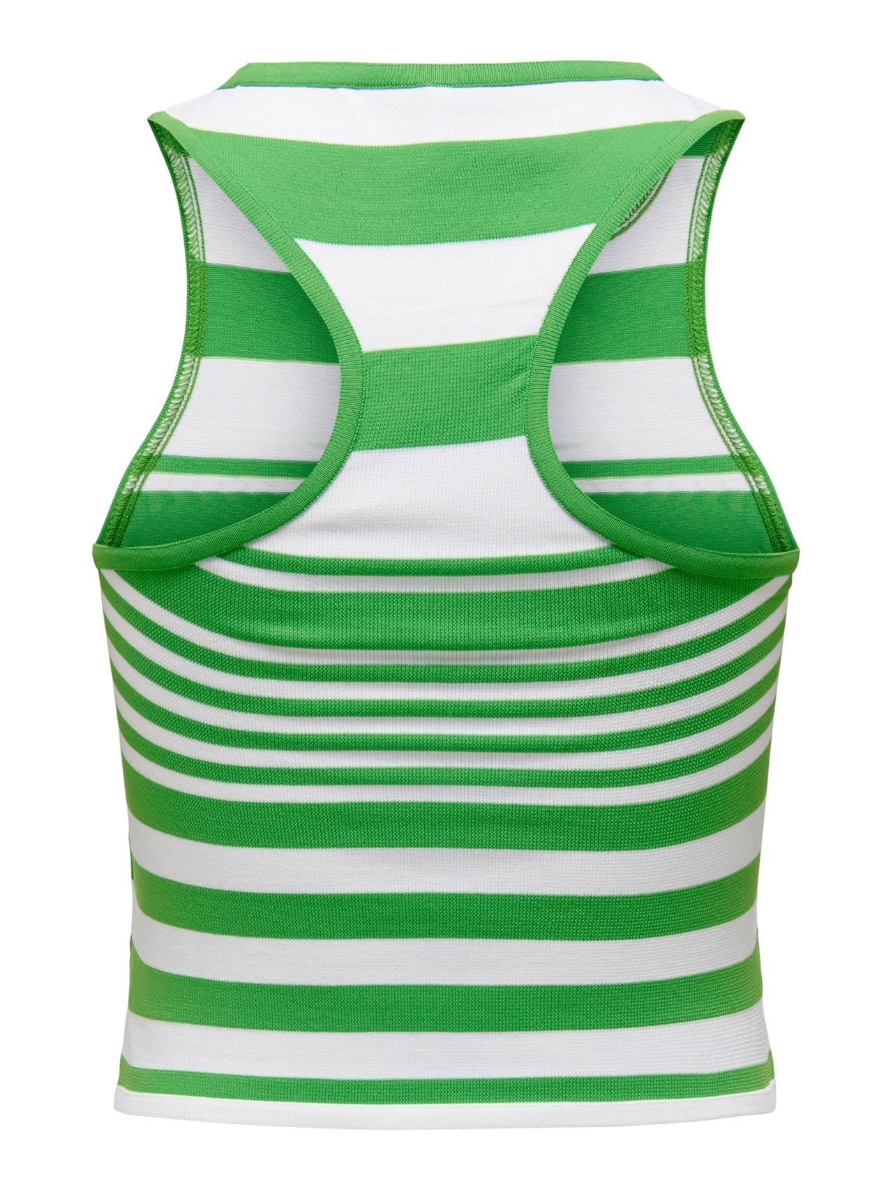 ONLY O-neck top with stripe detail -Vibrant Green - 15291366