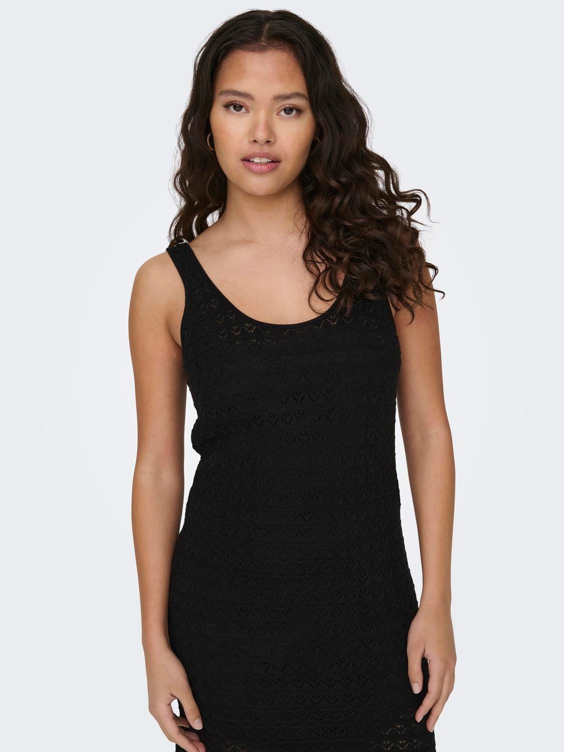 ONLY Mini Sleeveless knitted dress -Black - 15291384