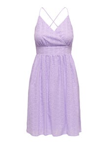 ONLY Short V-Neck Dress -Purple Rose - 15291406