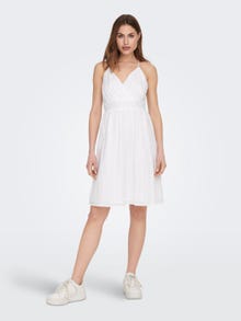 ONLY Regular fit V-Hals Midi-jurk -Bright White - 15291406