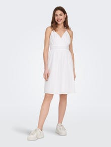 ONLY Regular fit V-Hals Midi-jurk -Bright White - 15291406