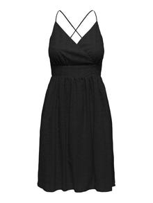 ONLY Short V-Neck Dress -Black - 15291406