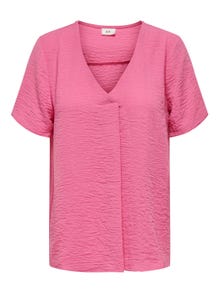 ONLY Loose fit V-hals Topp -Pink Power - 15291432