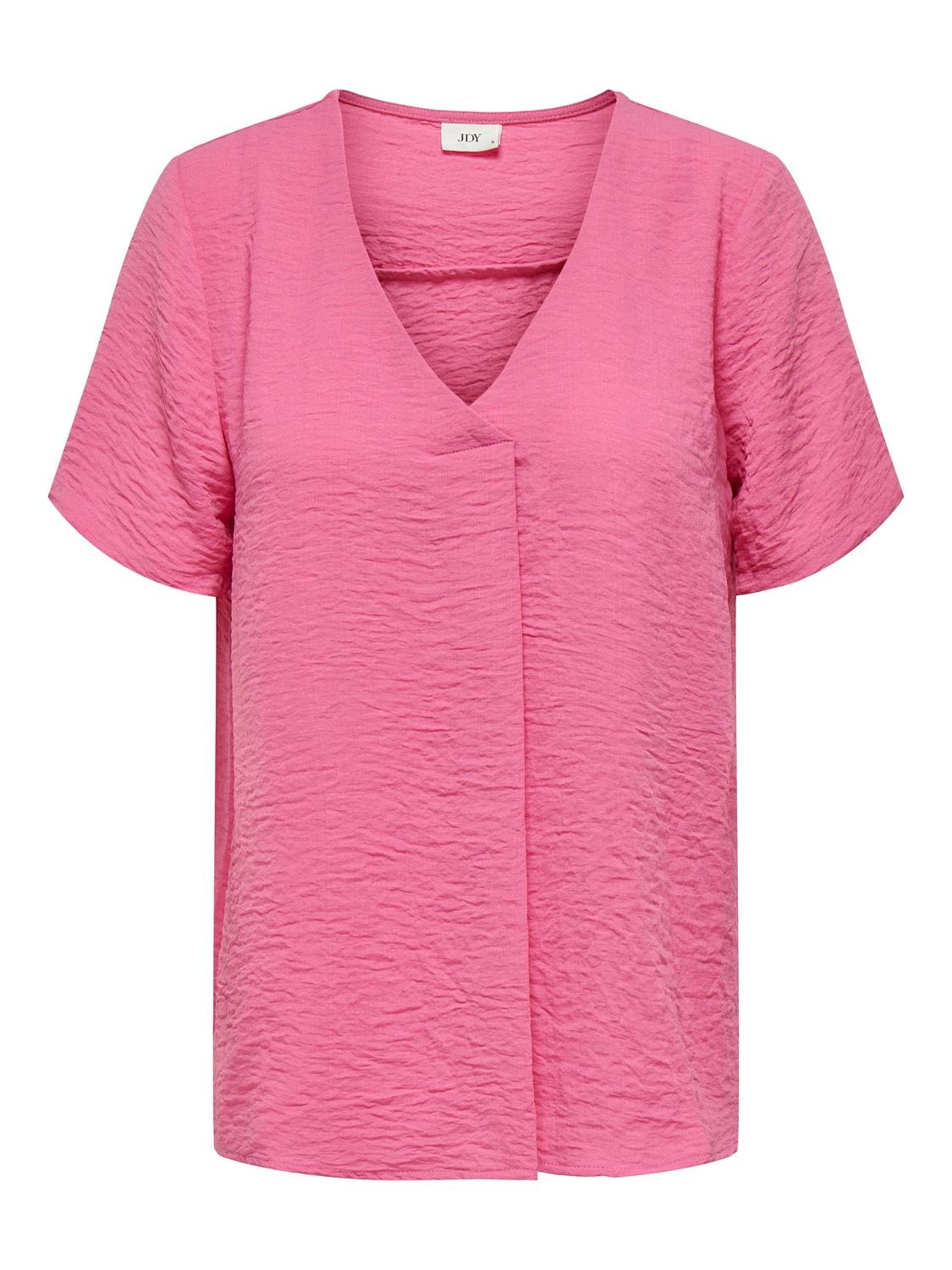 ONLY Loose fit V-hals Topp -Pink Power - 15291432