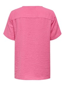 ONLY Top Loose Fit Scollo a V -Pink Power - 15291432