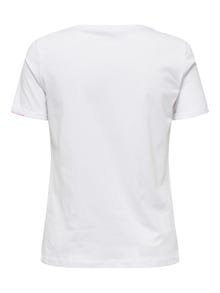 ONLY T-shirts Regular Fit Col rond -Bright White - 15291465