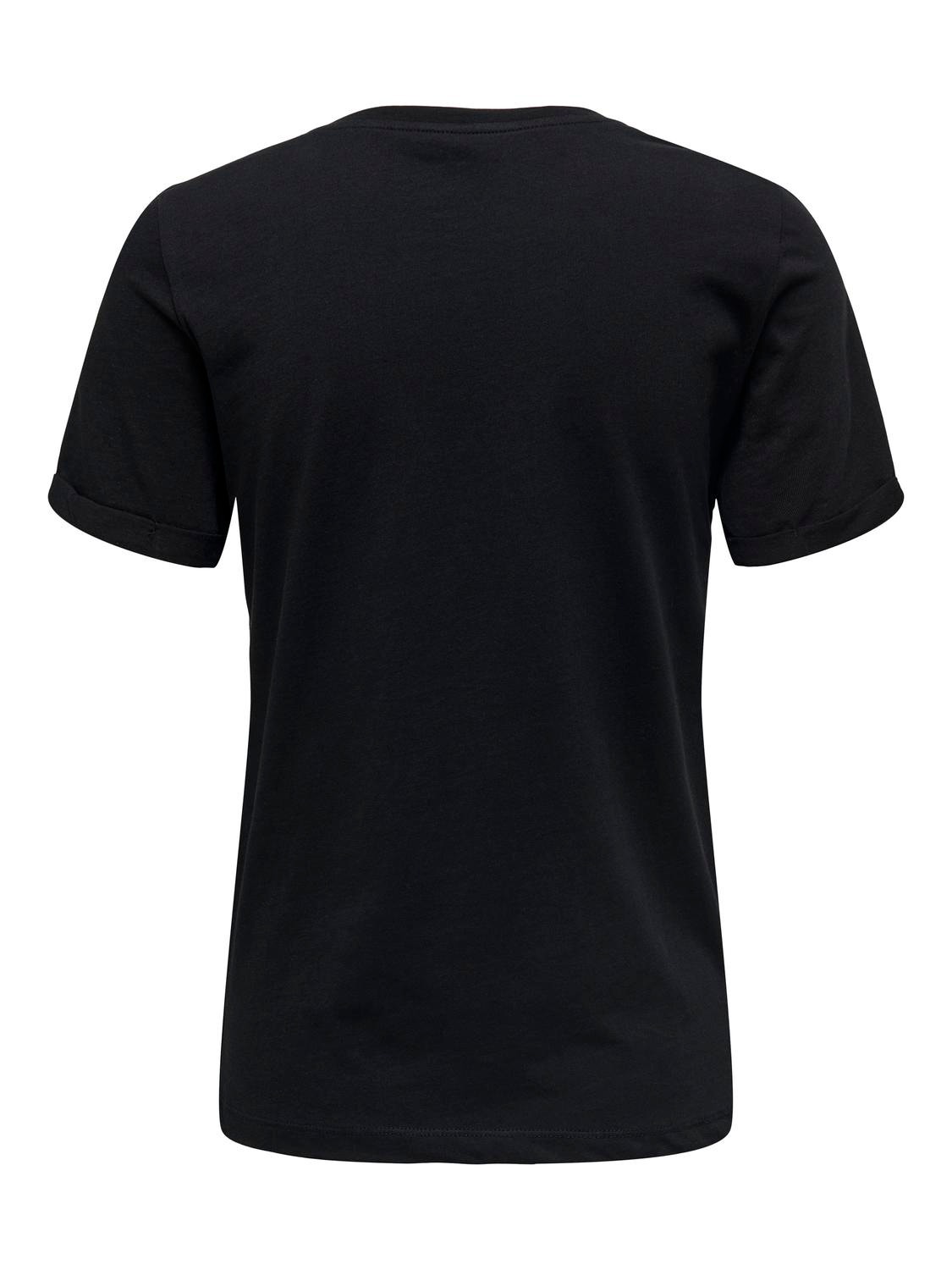ONLY Camisetas Corte regular Cuello redondo -Black - 15291465