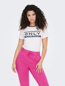 ONLY Regular fit O-hals T-shirts -Bright White - 15291507