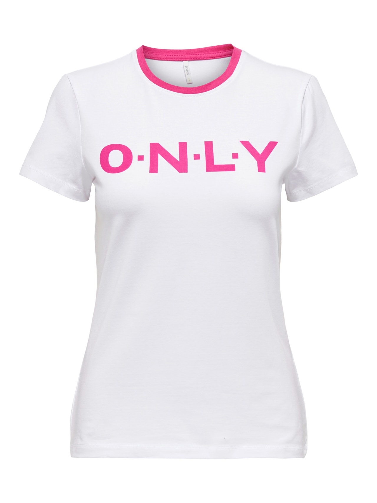 ONLY Fitted Logo T-shirt -Bright White - 15291507