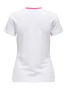 ONLY Normal geschnitten Rundhals T-Shirt -Bright White - 15291507