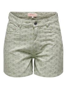 ONLY Shorts Corte loose -Moss Gray - 15291508