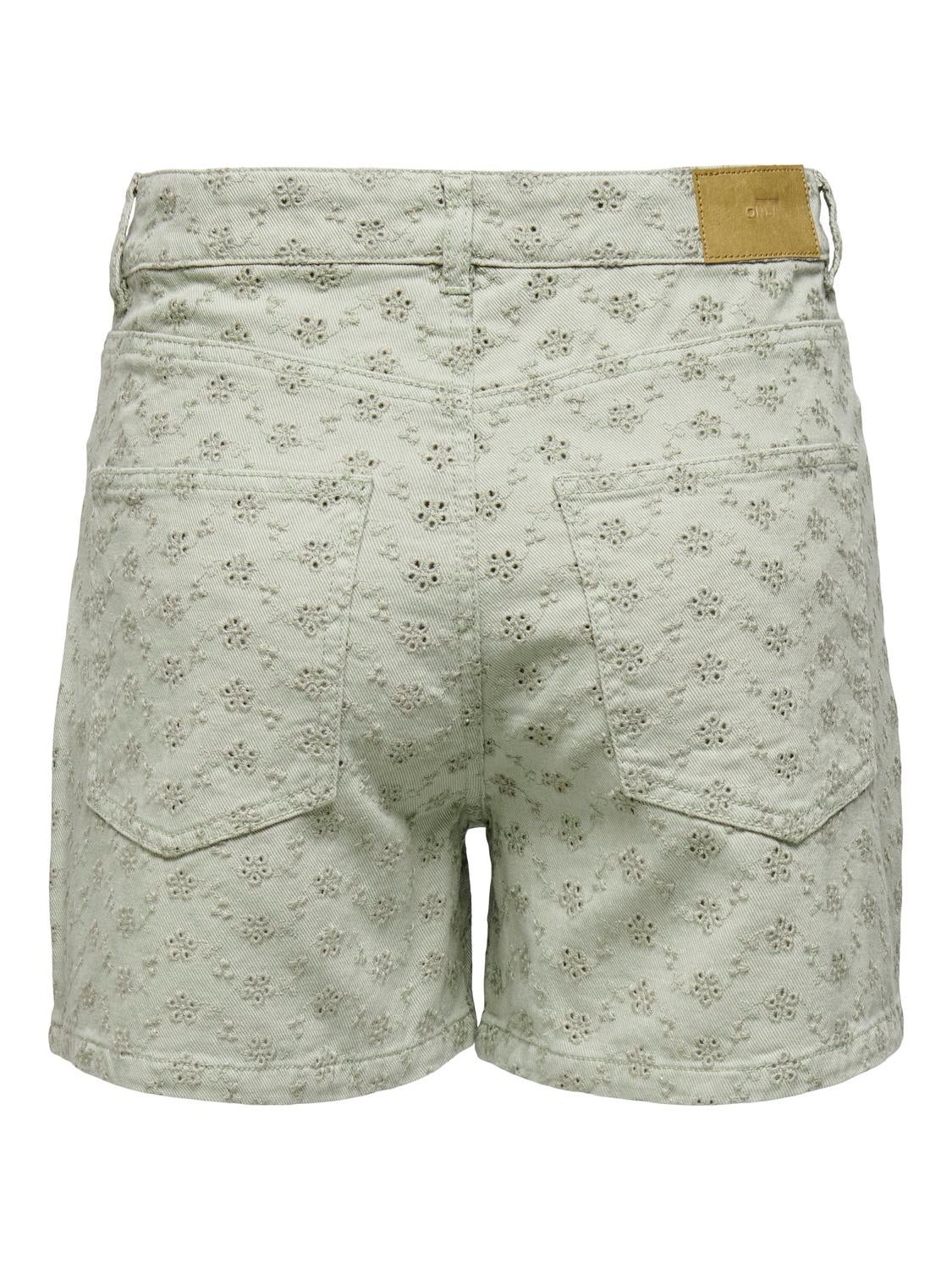 Patterned high sale waisted shorts