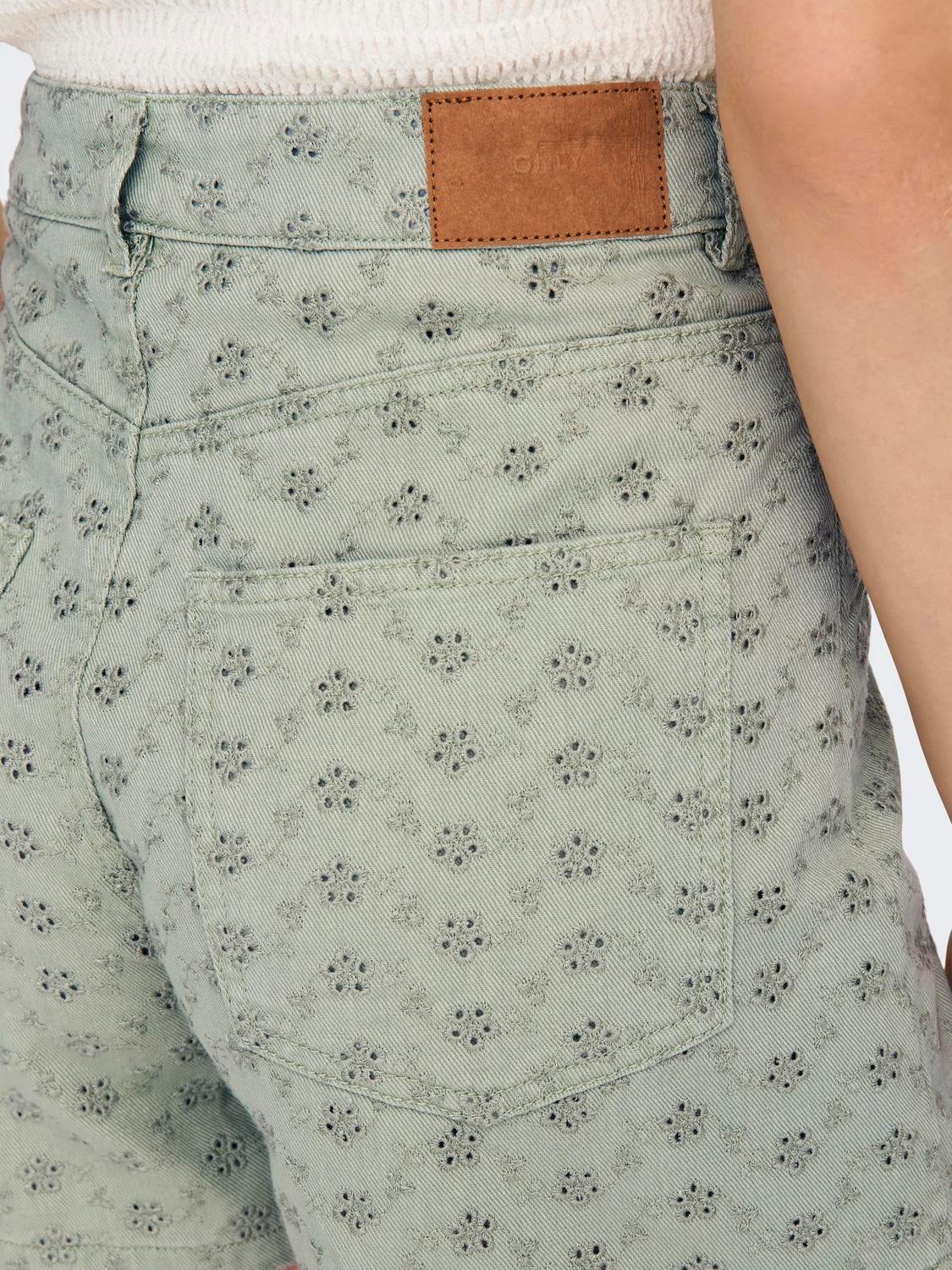 Patterned high sale waisted shorts