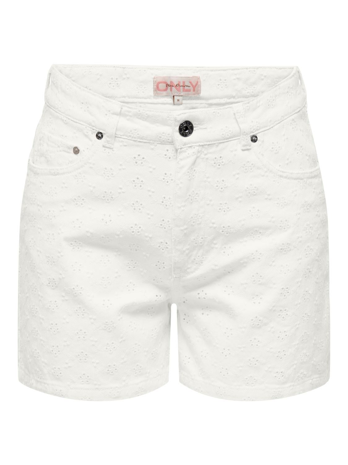 White cheap loose shorts