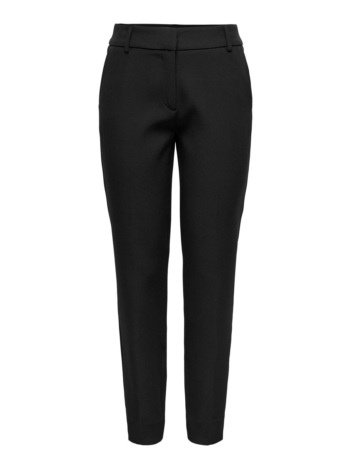ONLY Pantalones Corte slim Cintura alta -Black - 15291514
