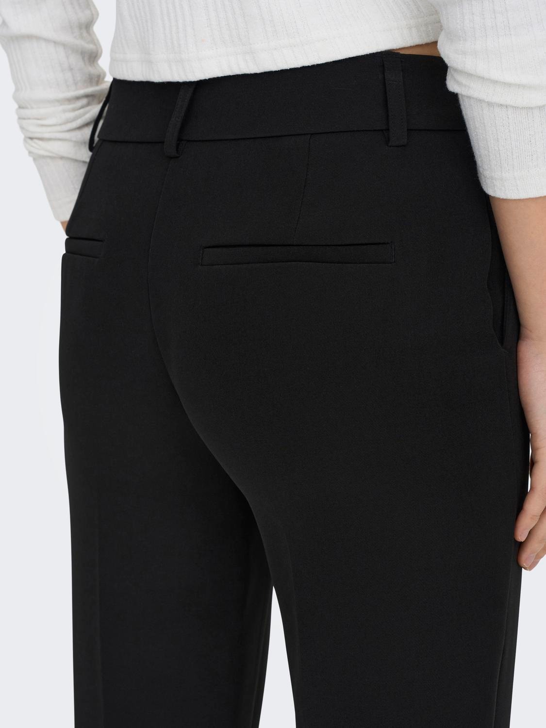 ONLY Pantalons Slim Fit Taille haute -Black - 15291514