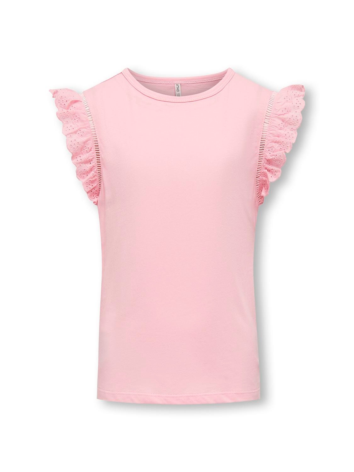 ONLY Regular Fit Round Neck Top -Tickled Pink - 15291522