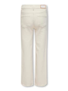 ONLY Krój wide leg Wysoka talia Jeans -Ecru - 15291571