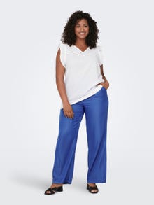 ONLY Pantalons Regular Fit Taille extra basse -Dazzling Blue - 15291596