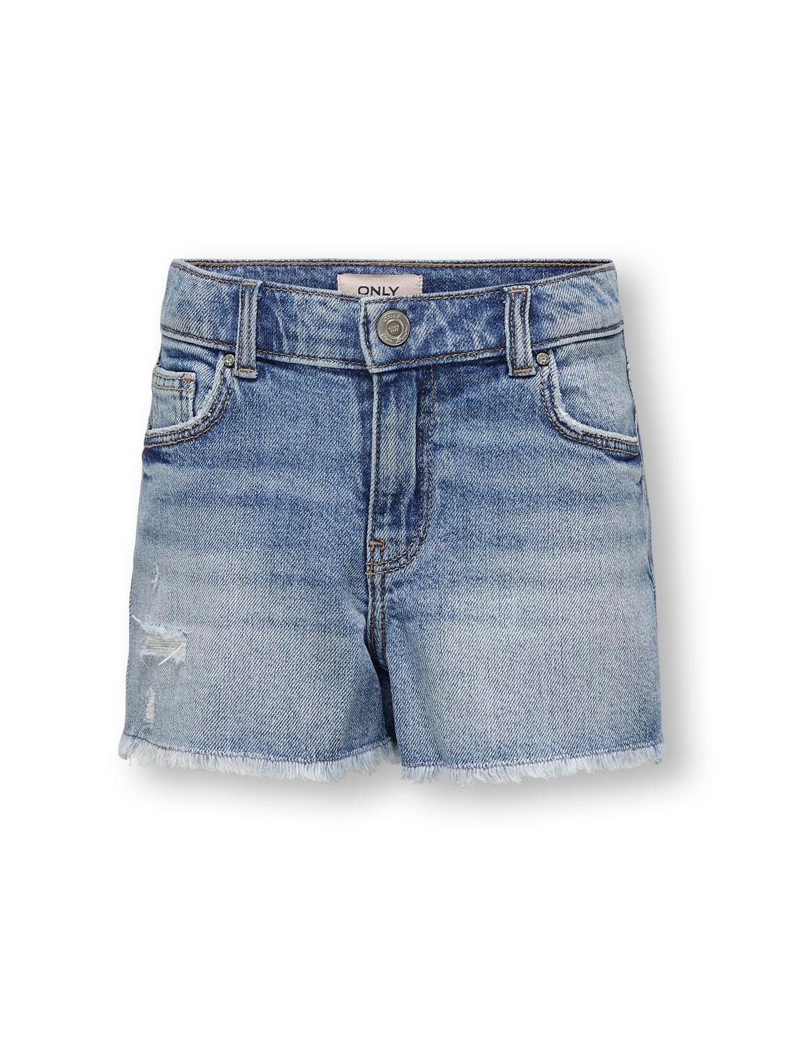 ONLY Shorts Straight Fit -Light Blue Denim - 15291605