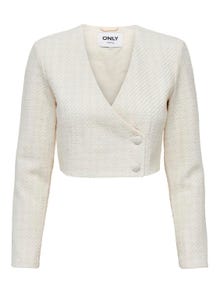 ONLY Cropped Boucle Blazer -Cloud Dancer - 15291616