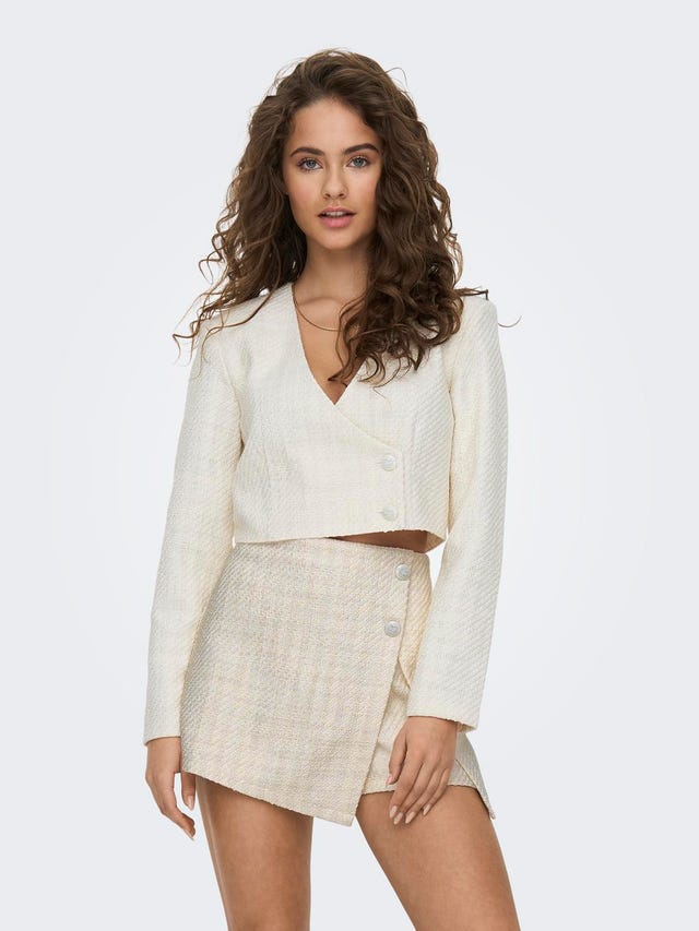 ONLY Cropped Fit Reverse Blazer - 15291616