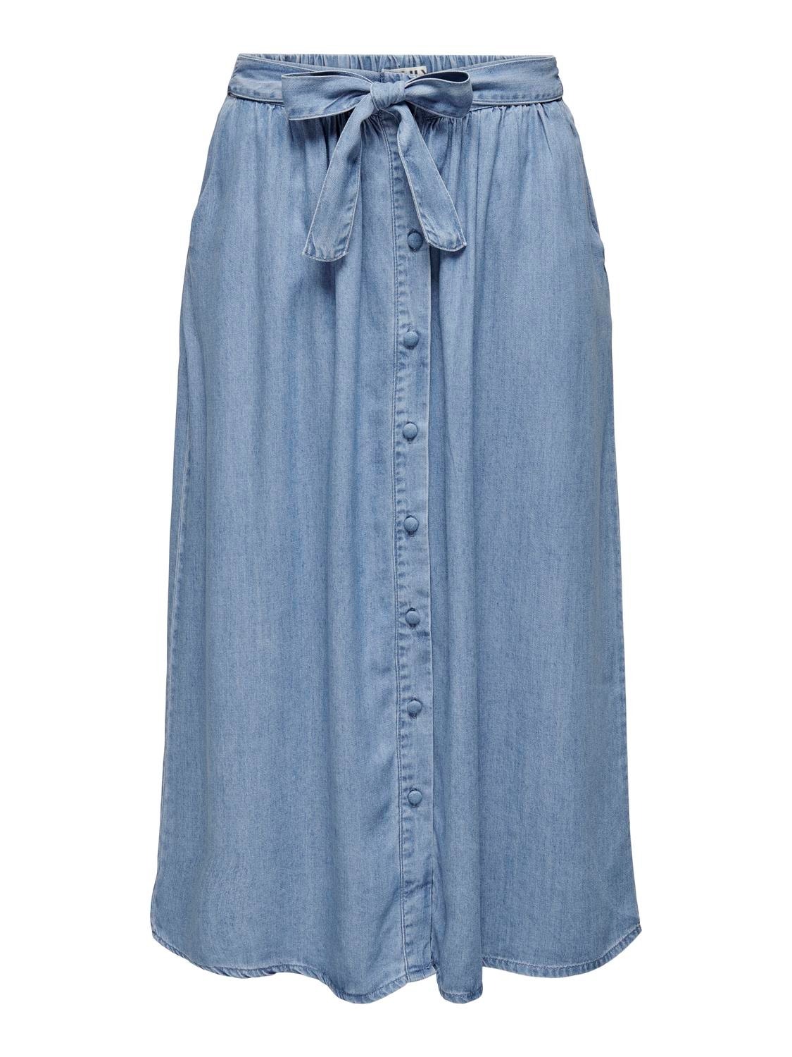 ONLY Midi skirt -Light Blue Denim - 15291712
