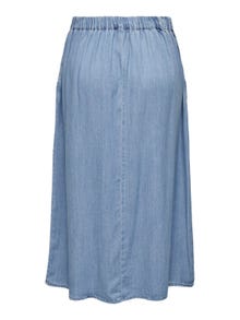 ONLY Falda larga Cintura alta -Light Blue Denim - 15291712