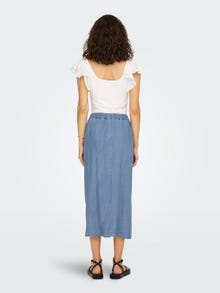 ONLY High waist Lange rok -Light Blue Denim - 15291712