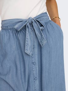 ONLY Falda larga Cintura alta -Light Blue Denim - 15291712