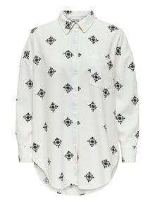 ONLY Oversized fit Overhemd kraag Manchetten met knoop Overhemd -Cloud Dancer - 15291786
