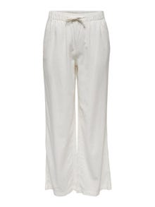 ONLY Loose Fit Mid waist Trousers -Cloud Dancer - 15291807
