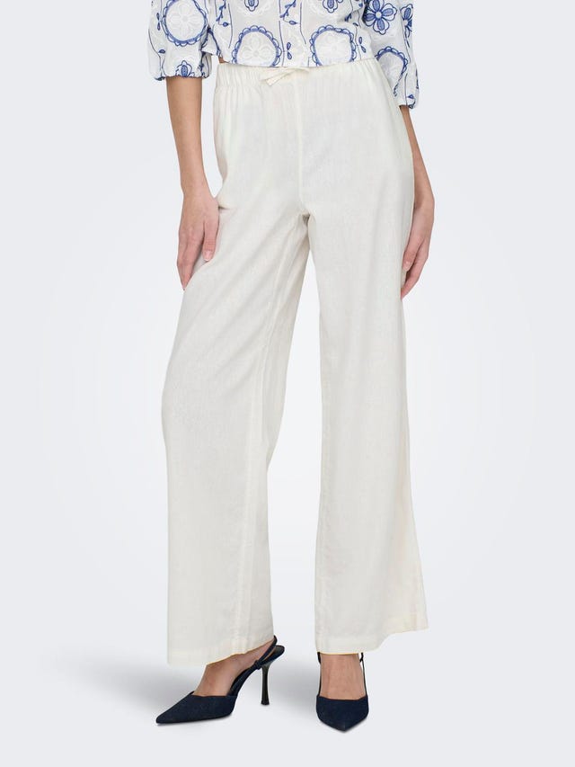 ONLY Drawstring linen trousers - 15291807