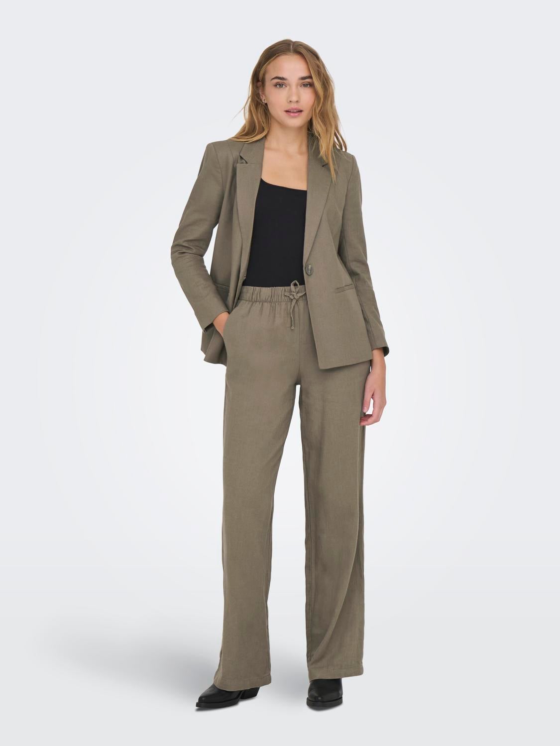 Loose Fit Mid waist Trousers