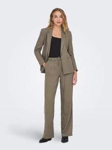ONLY Pantalons Loose Fit Taille moyenne -Walnut - 15291807