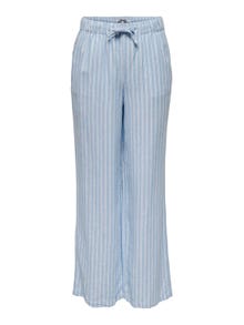 ONLY Loose Fit Mid waist Trousers -Blissful Blue - 15291807