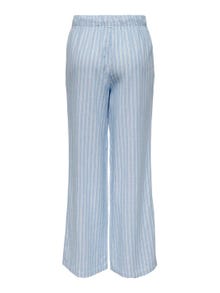 ONLY Drawstring linen trousers -Blissful Blue - 15291807