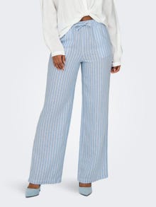 ONLY Pantalones Corte loose Cintura media -Blissful Blue - 15291807