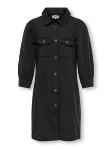 ONLY Midi denim kjole -Washed Black - 15291832