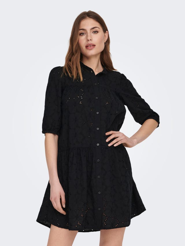 ONLY Relaxed Fit China Collar Short dress - 15291833