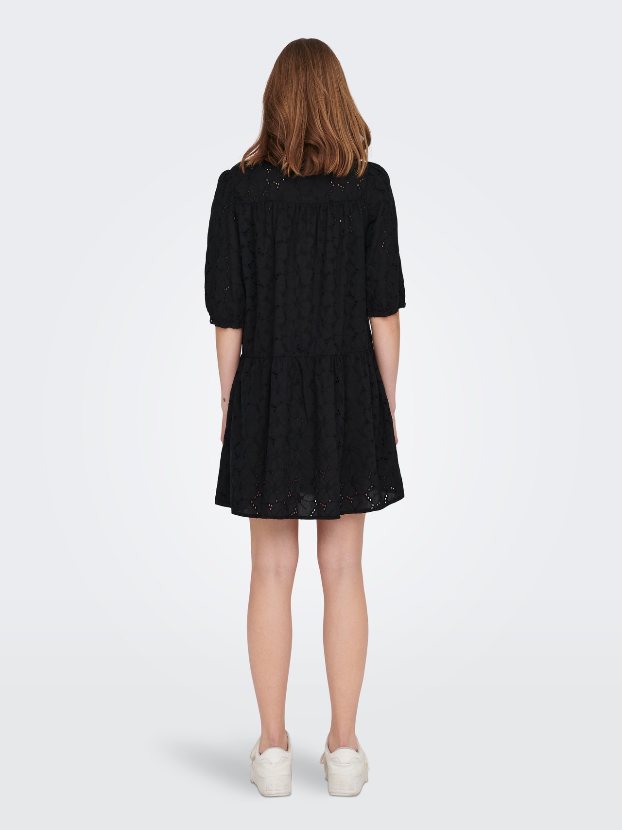 ONLY Relaxed Fit China Collar Short dress -Black - 15291833