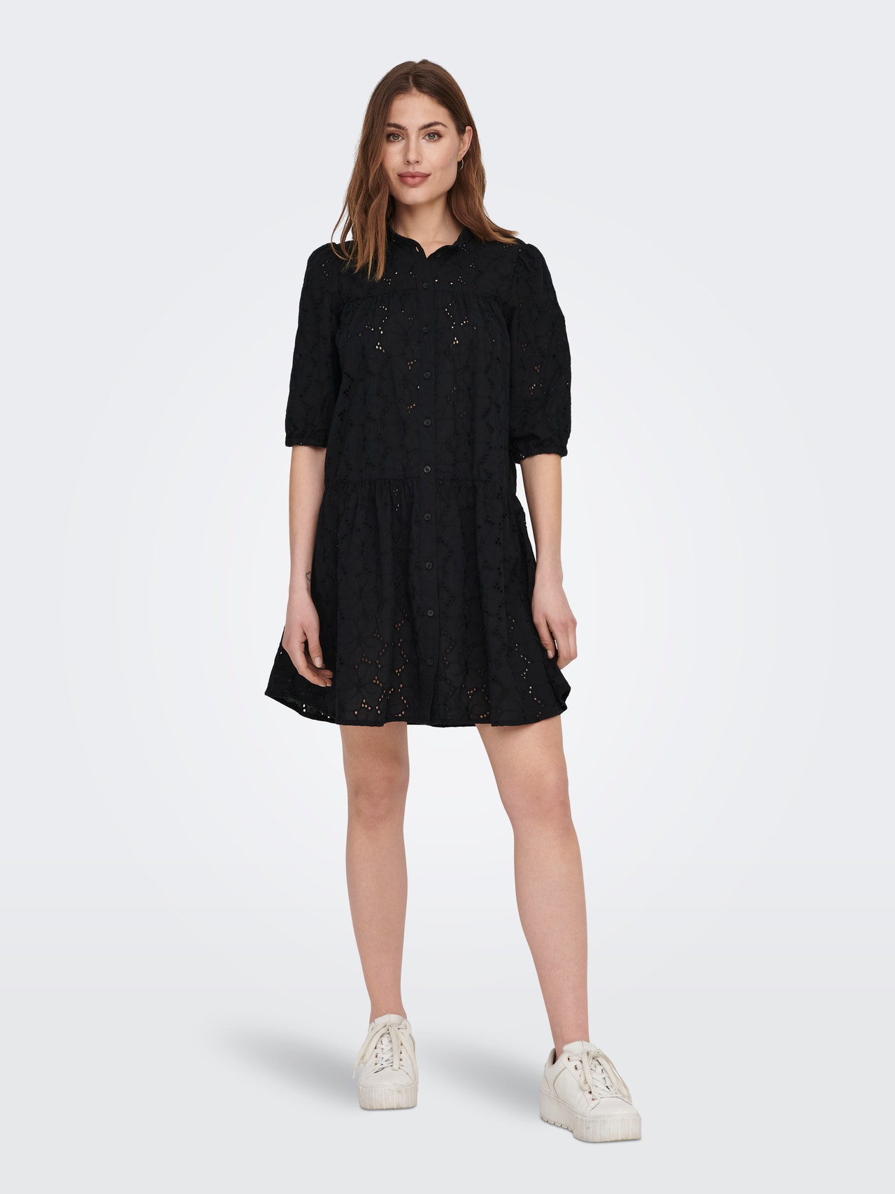 ONLY Short China Collar Dress -Black - 15291833