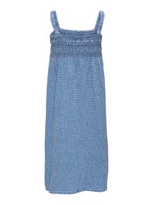 ONLY Vestido corto Corte loose Cuello en V -Medium Blue Denim - 15291850