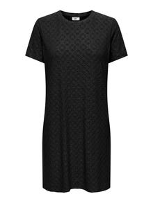 ONLY Loose Fit O-Neck Short dress -Black - 15291942