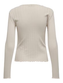 ONLY Regular Fit Round Neck Top -Pumice Stone - 15291987