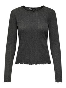 ONLY Normal geschnitten Rundhals Top -Dark Grey Melange - 15291987