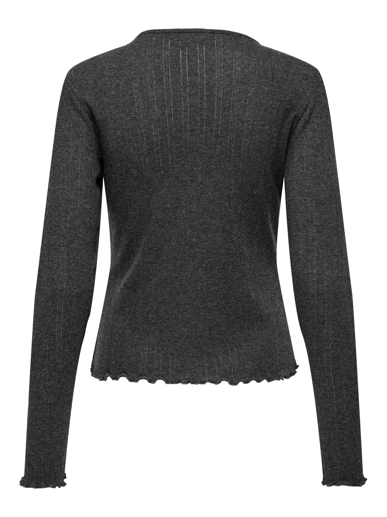 ONLY Tavapärane lõige Ümmargune kaelus Top -Dark Grey Melange - 15291987